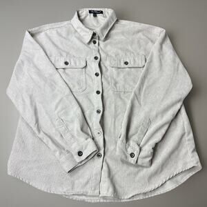 Velvet Heart Cream Button Down Shirt XL Shell Blouse With Pocket Lightweight